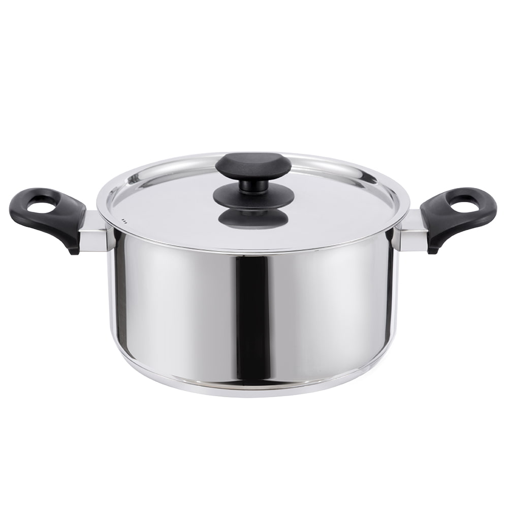 24*18CM Dubbel zijhandvat 18/8 RVS deksel soeppan JY-2418RS